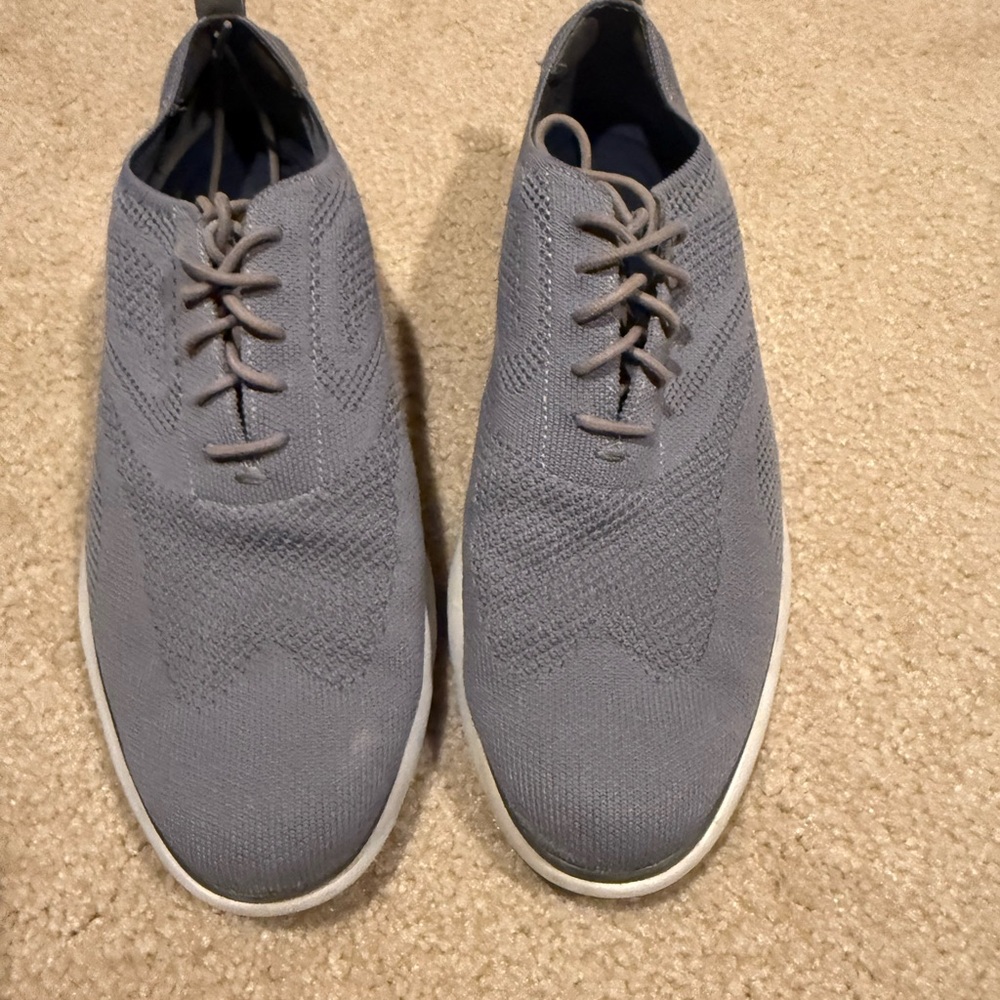 Cole Haan Men's Light Gray Knit 0 grand shoes